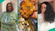 Lady cries out after finding syringe needle inside meat she purchased, video goes viral