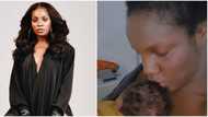 My greatest hit: Seyi Shay sets off baby fever, gives fans sneak peek of her newborn daughter