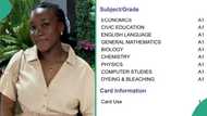 WASSCE: Intelligent WAEC candidate scores 9 straight A's in WAEC, result thrills her family