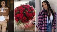 Wizkid's 3rd baby mama Jada receives roses from singer for Valentine's day