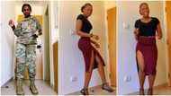 "You are the best": Female soldier turns into slay queen after pulling uniform and wearing skirt in video