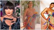Real Housewives of Lagos star Caroline Hutchings rocks same feather dress with Tacha