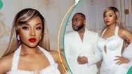 Davido’s wife Chioma spotted with her twin daughter during their wedding celebration in Miami