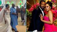 Sharon Ooja's white wedding: Videos of actress, hubby in church emerge, Pastor Bolaji prays for them