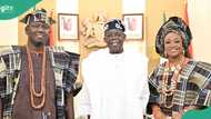 Alaafin of Oyo Oba Owoade visits Tinubu in Aso Rock, photos emerge