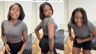 "Ruger's sister": Curvy lady in tight dress dances, joins kristy dance challenge with amazing waist moves