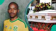 Jayden Adams: Emotional scenes as late South African footballer is laid to rest, video