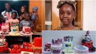 Mercy Johnson gets 5 colourful cakes for 2nd daughter Angel as she turns 6, shares cute family video