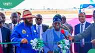 Reactions as Nigerian gov goes on his knees for Tinubu, video trends