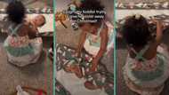 "She's tired of her": Little girl wraps baby sister to give away as Christmas present, video trends