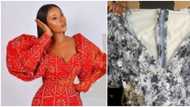 Lady receives dress with poor finishing after paying N49k, Nigerians react
