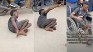 "He sold it": Anger as man nabs disabled boy who was gifted wheelchair crawling on road days later