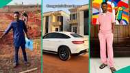 Nigerian man builds magnificent twin mansion on spacious land, video inspires many on TikTok