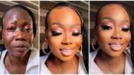 Lady's before and after makeup transformation leaves netizens in disbelief