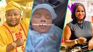 Cubana Chiefpriest's alleged baby mama shares her pregnancy journey with son, video melts hearts