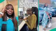 After 2 years in UK, lady suddenly returns to Nigeria to resume old job, hints on reason in video