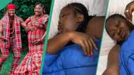 Stan Nze warms hearts with adorable video of his pregnant wife snoring in bed: "Aww, I love them"