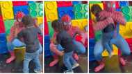 Dad causes laughter as he wears spider-man costume to impress his son who wants to meet movie character