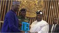 Photos emerge as Boss Mustapha hands over to George Akume