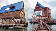Photos of what the first Nigerian floating school looked like before its collapse