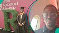 Nigerian man bags Master's degree In UK university, shares beautiful pictures