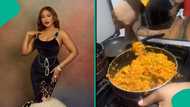 BBNaija's Erica cooks jollof rice, shares why people should not judge its outcome in video