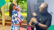 Iyabo Ojo's lover Paulo's child gushes over daughter as she clocks 3 months: "Grandpa's carbon copy"