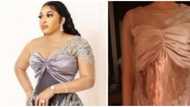 Fashion disaster: Mixed reactions as lady receives badly tailored dress, photos go viral