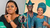 Funke Akindele replies curious fan who questioned why she continues to hide her children’s faces