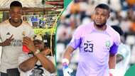 Super Eagles goalkeeper Stanley Nwabali gets many talking with viral picture of him doing the X sign