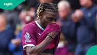 Nigeria-eligible midfielder shown red card against Liverpool in Premier League thriller