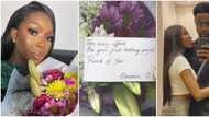 It will end in marriage: Fans react as BBNaija's Vee flaunts beautiful flowers and cute note from Neo