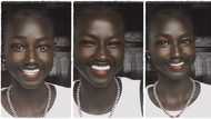 "You are too beautiful": Lady with enchanting beauty flaunts extremely black skin, video goes viral