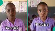 Video as teacher asks 2 students to pronounce 'yacht' in class, video captures their responses