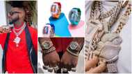 Davido and his expensive collection of jewellery, from a Richard Mile to the Frog face pendant