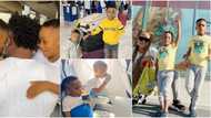 Actress Uche Nnanna shares cute family photos as hubby joins her and kids in Spain for summer vacation