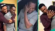 Nigerian dad bursts into tears as son gifts him car on birthday, video melts hearts