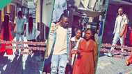 Man with 2 wives walks gallantly on the road with his babes, video trends online