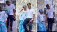 Sweet clip of Ighalo's mum praying for him leaves Charles Okocha, BBN's Ozo gushing, she lay hands on his legs