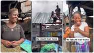"Nothing but joy": Man helps 2 women rebuild their house and gives them 1 million naira, they dance