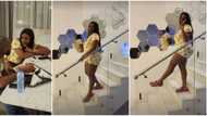"Second baby calling": New photos of Chioma rocking nightgown inside Davido's mansion hit social media