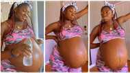 "You will deliver safely": Heavily pregnant lady with very big baby bump flaunts it in viral TikTok video