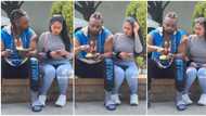 "What are you doing?" Oyinbo lady shocked to see man eating egusi with bare hands, video trends