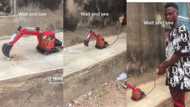 Talented young boy builds excavator with cardboard, video goes viral on TikTok