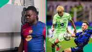 "My brain dey pain me": Cute Abiola heartbroken after Barca’s UCL loss, begs fans not to troll him