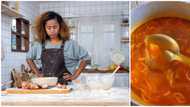 Lady cries out for help after the stew she made for her man refused to be thick, video of it stirs reactions