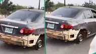 "You wait at your own risk": Man drives car without one back tyre, speeds on highway in video