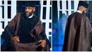 BBTitans: Ebuka Obi-Uchendu dazzles in feather agbada for his second look