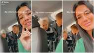Burna Boy's magic: Oyinbo kid loses control inside car, punches seat as mother plays Last Last song