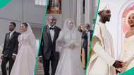 Mr Eazi, Temi's heartwarming church wedding video surfaces, fans drool: "It looks like a movie"